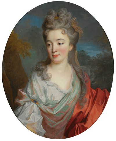 Porträt einer Dame von Jean Baptiste Oudry
